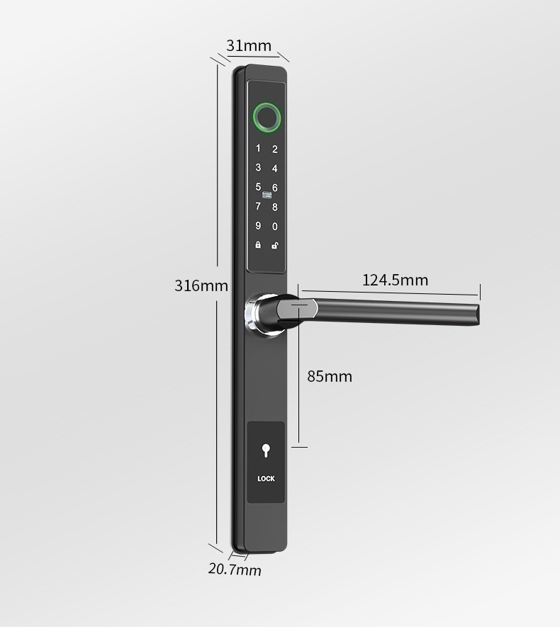 Khóa cửa nhôm Xingfa – DQ – Bluetooth TTLock